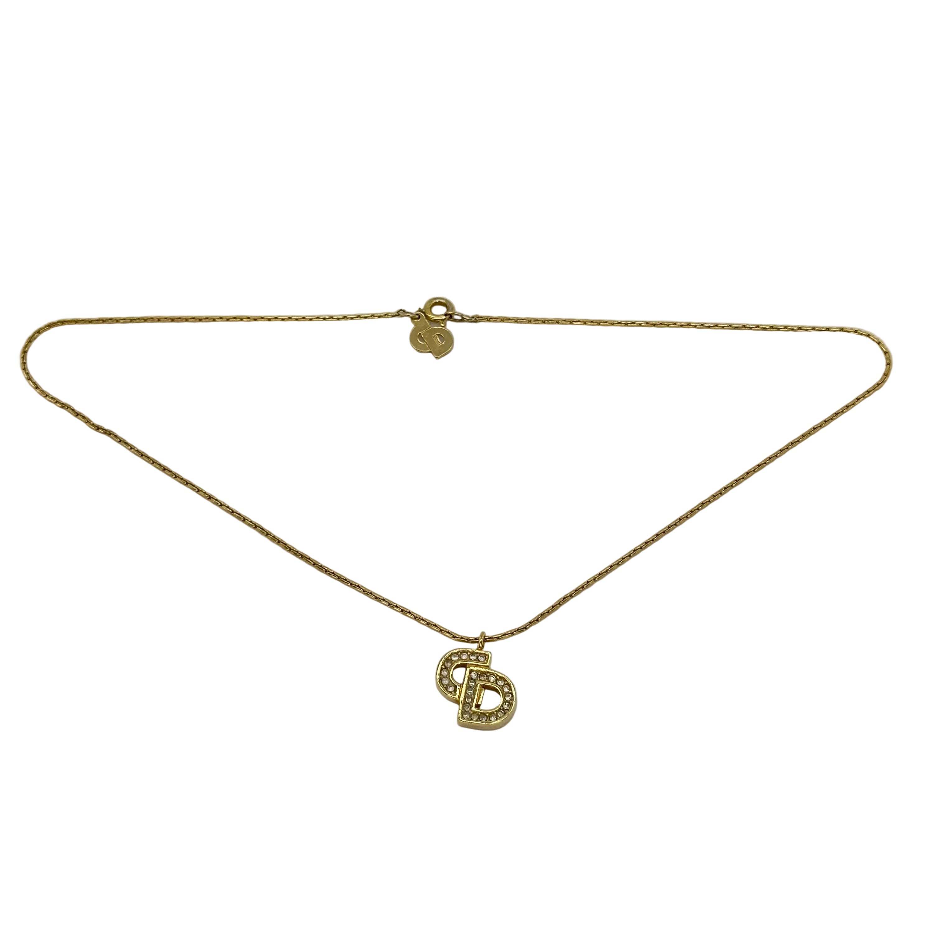 Christian Dior CD Logo Necklace
