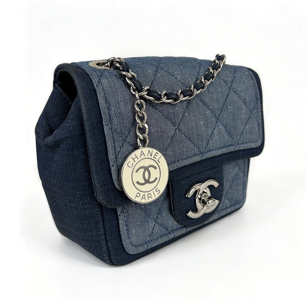 Chanel Mini Matlassse Denim Shoulder Bag