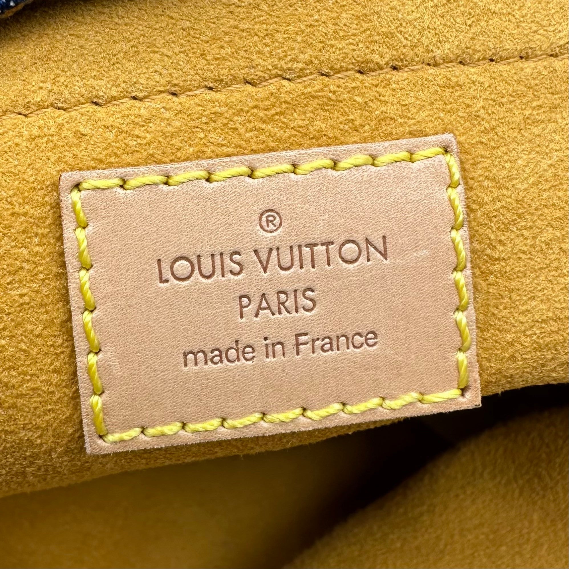 LOUIS VUITTON M95018 Bolso tote shopper plano de mezclilla con monograma