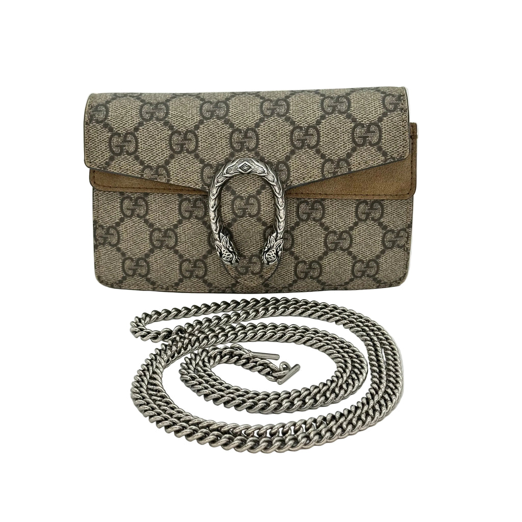 Gucci Beige GG Supreme Canvas Super Mini Dionysus
