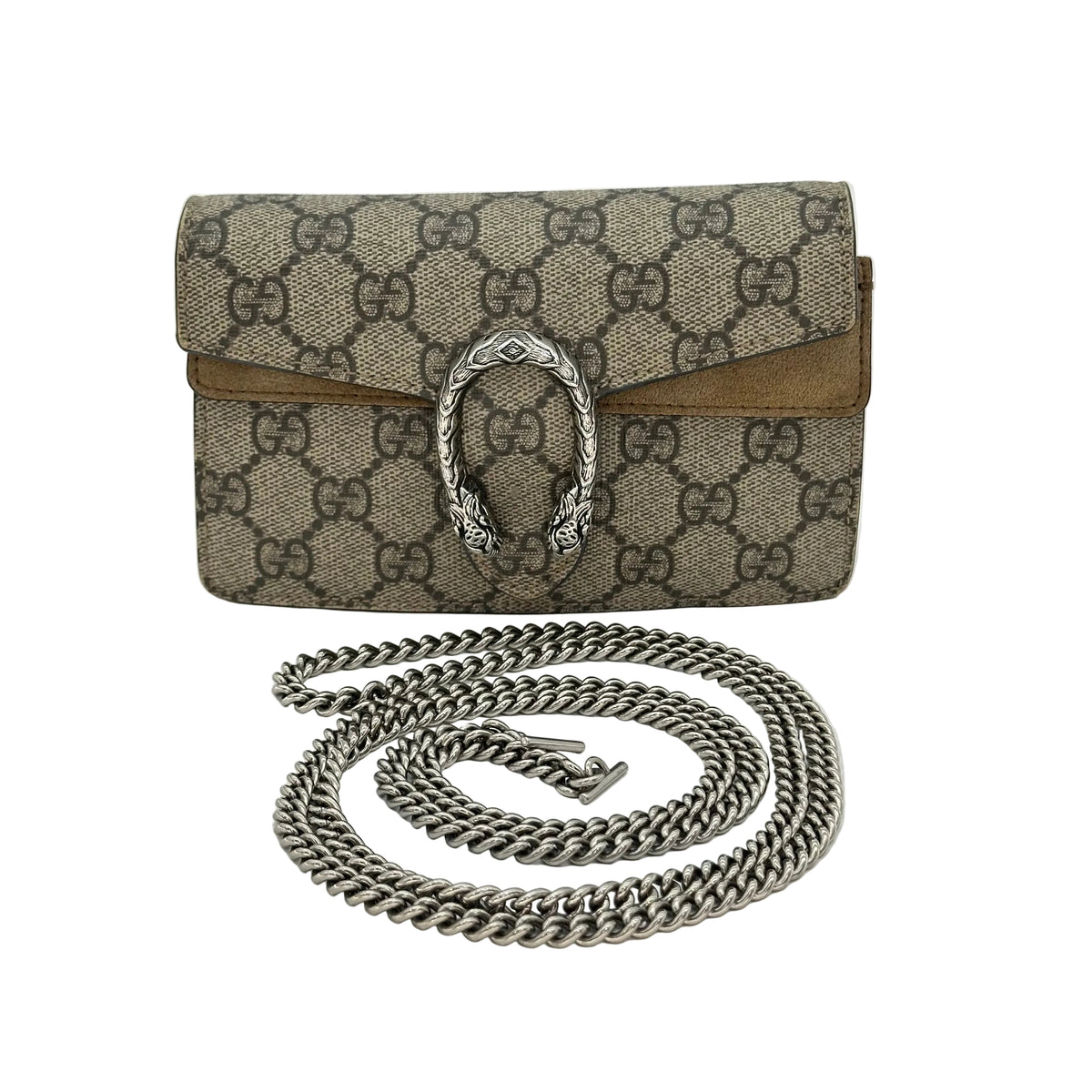Gucci Beige GG Supreme Toile Super Mini Dionysus