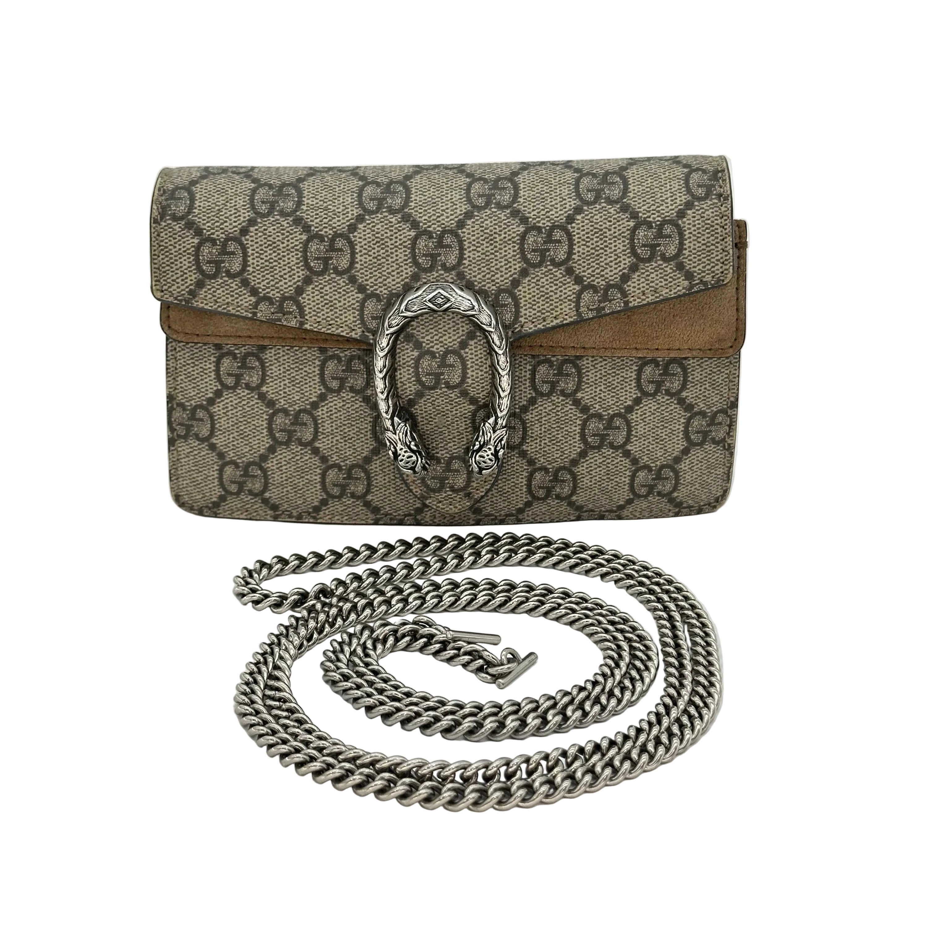 Gucci Beige GG Supreme Canvas Super Mini Dionysus