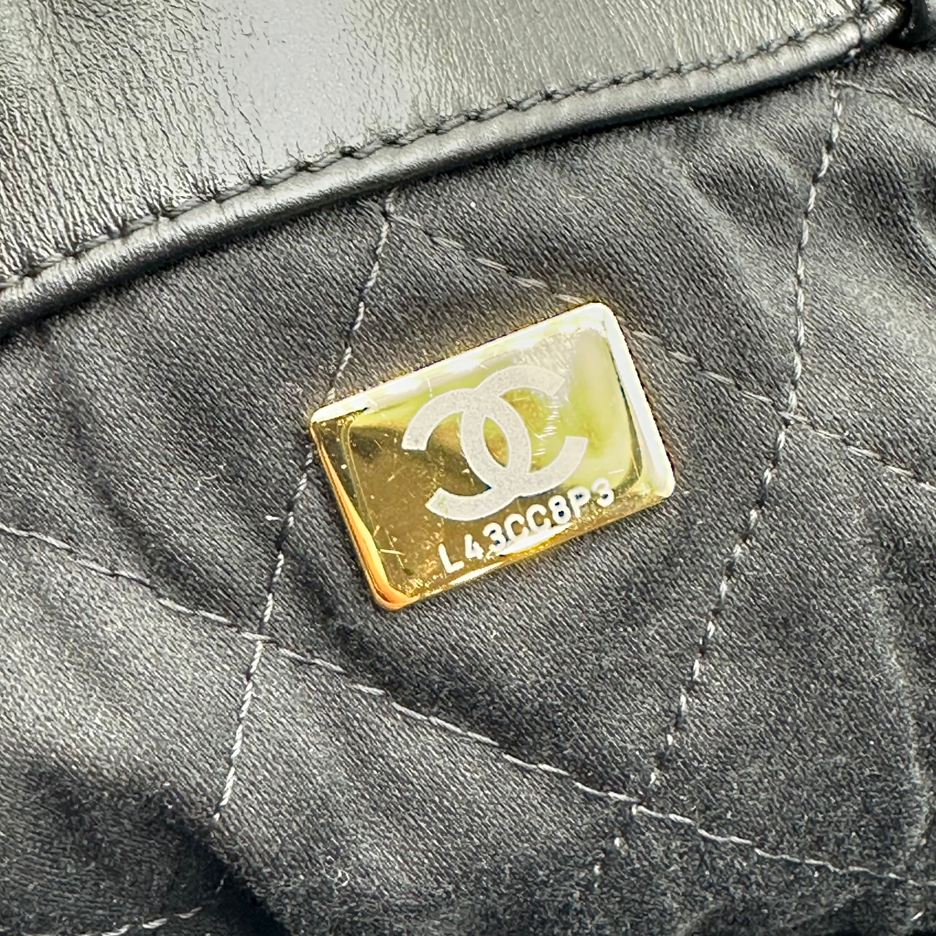 CHANEL 22 Backpack Black Calfskin Gold Hardware small