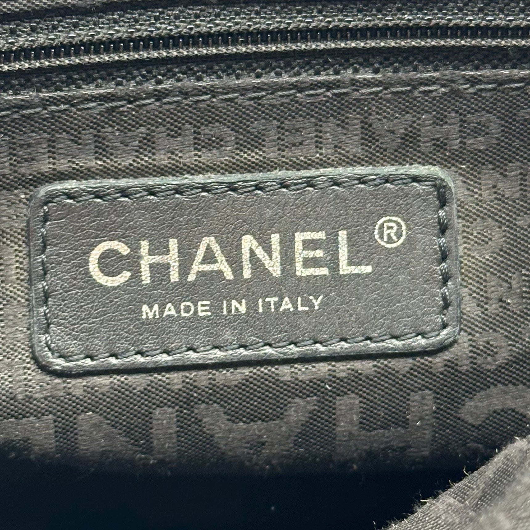 Chanel Caviar Skin Choco Bar Mini Boston Bag Black Vintage 9 Series