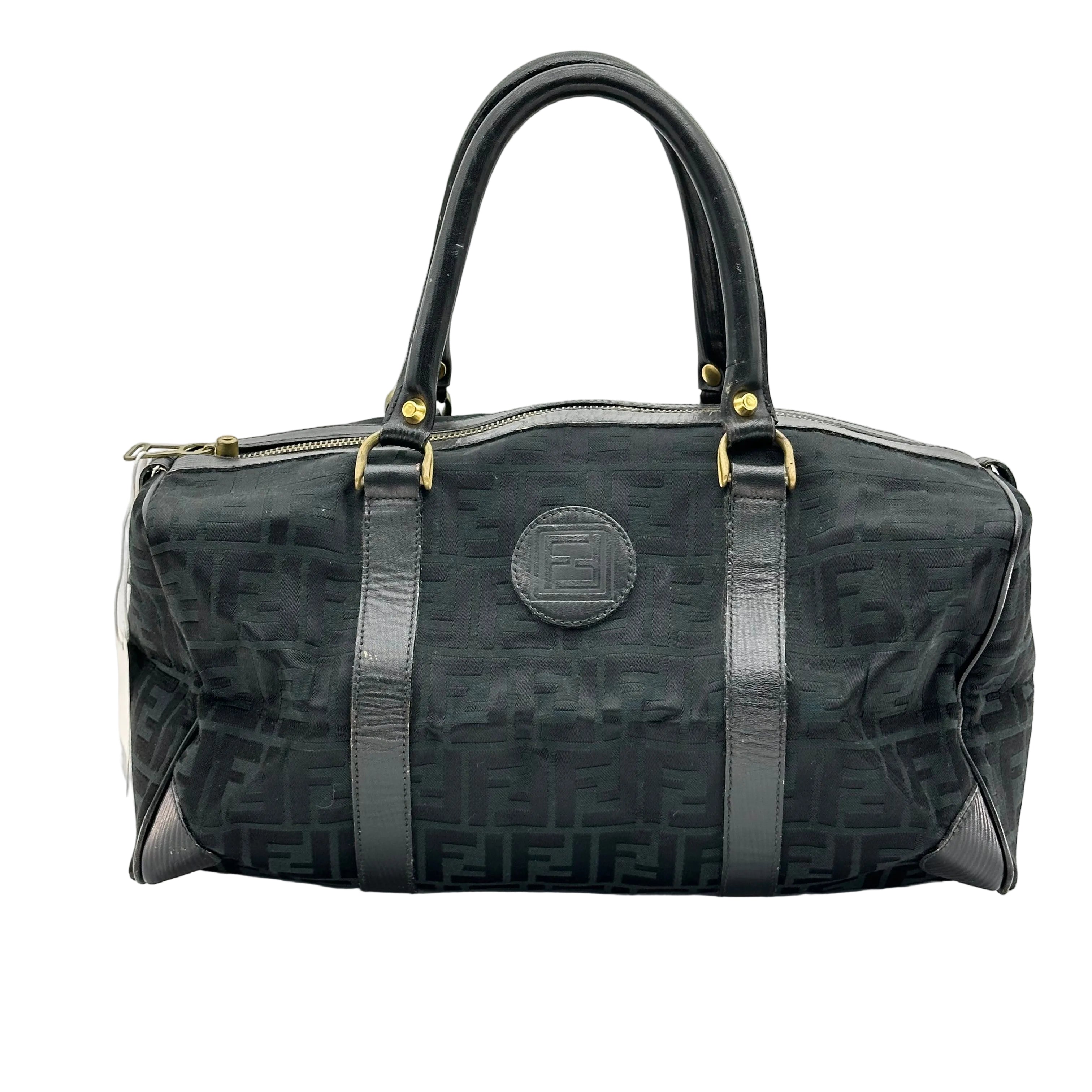 Fendi Zucca Zucchino Forever Bauletto Speedy Weekend Bag Handbag Vintage