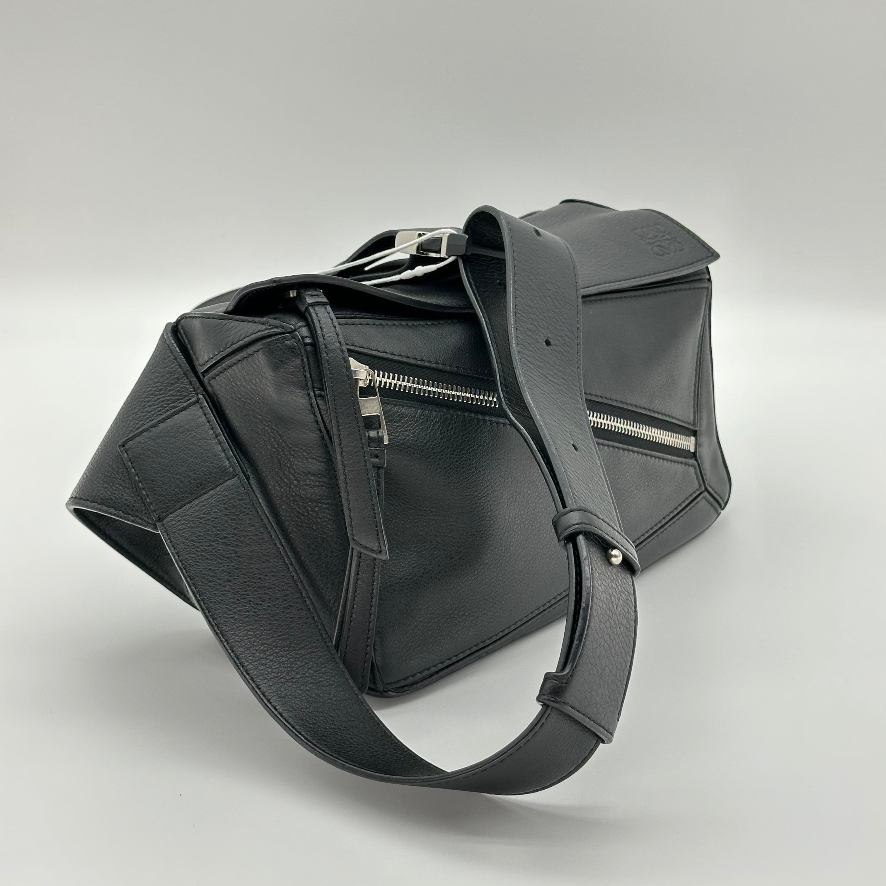 Loewe Puzzle Bum bag Small Leather Sling backpack Black