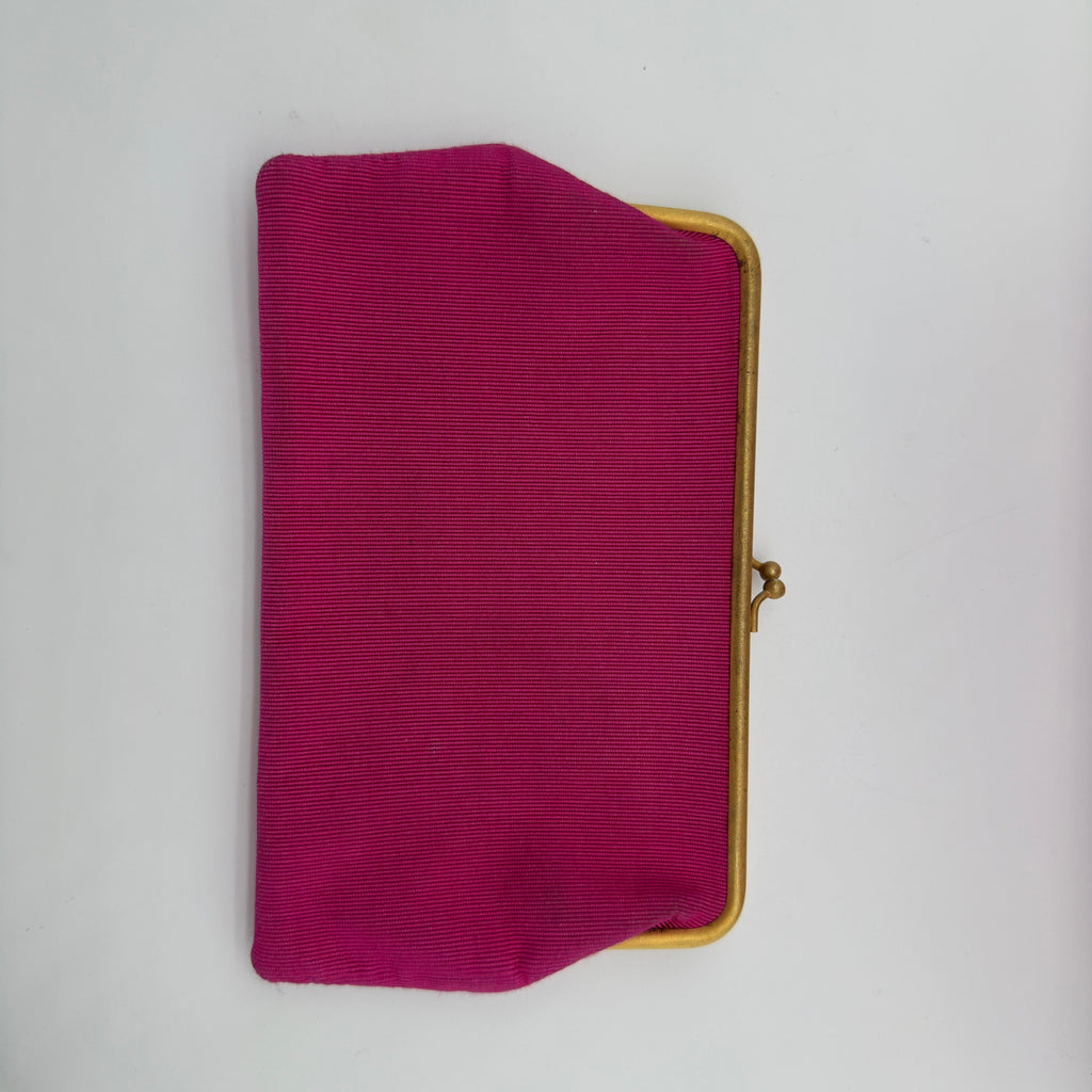 Chanel Vintage Tweed Pink Gold Chain Shoulder Bag