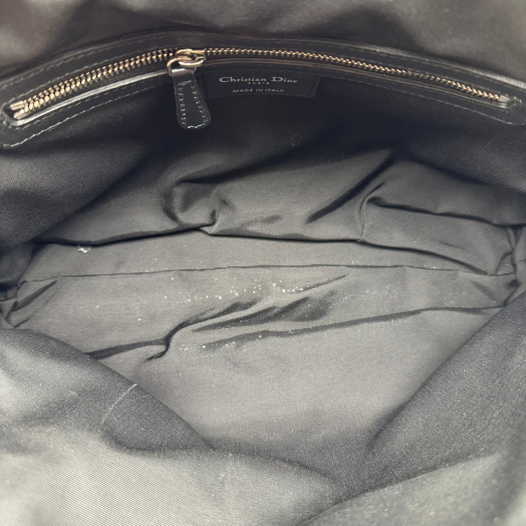 Christian Dior Cannage Leather Chain Tote Bag Black