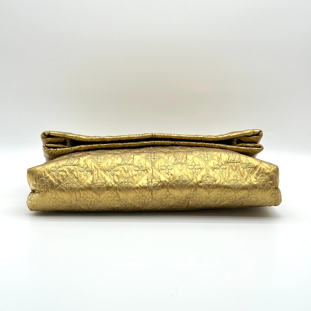 Louis Vuitton Quilted Monogram Coated Fabric Limelight Gold Clutch Bag