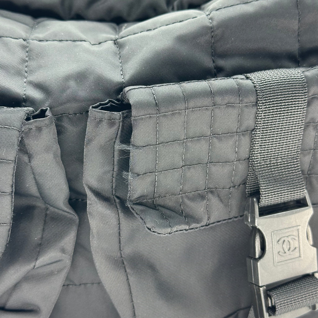CHANEL Sports Line Black Ladies Nylon Cholder Bag