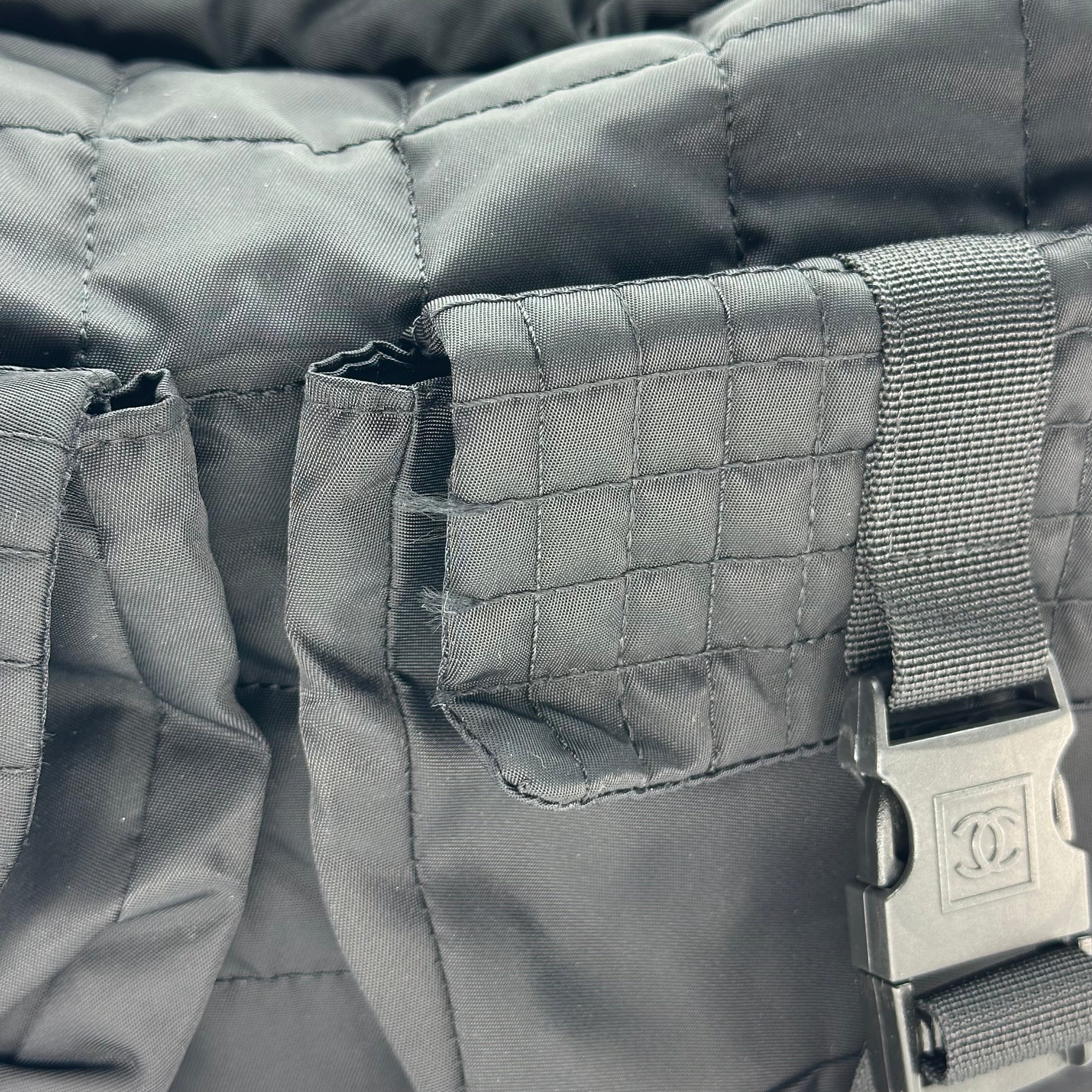 CHANEL Sports Line Black Ladies Nylon Cholder Bag