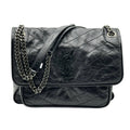 Saint Laurent Paris Niki Leather Chain Shoulder Bag Black