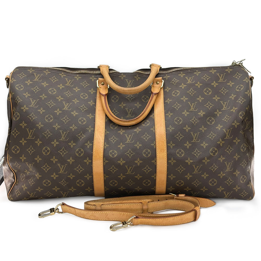 Louis Vuitton Monogram Canvasm Keepall Bandrière 60 M41412 Boston Tasche