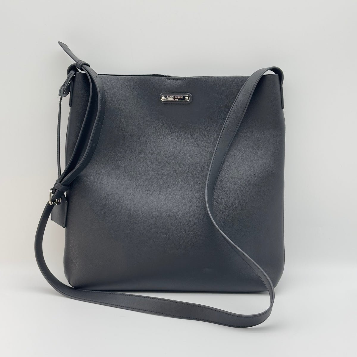 Saint Laurent Grained Leather Bold 27cm Black Crossbody Bag