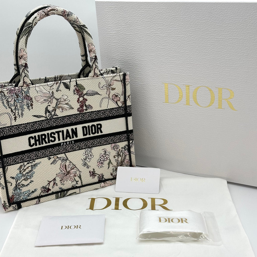 Christian Dior Book Tote canvas Handbag Small