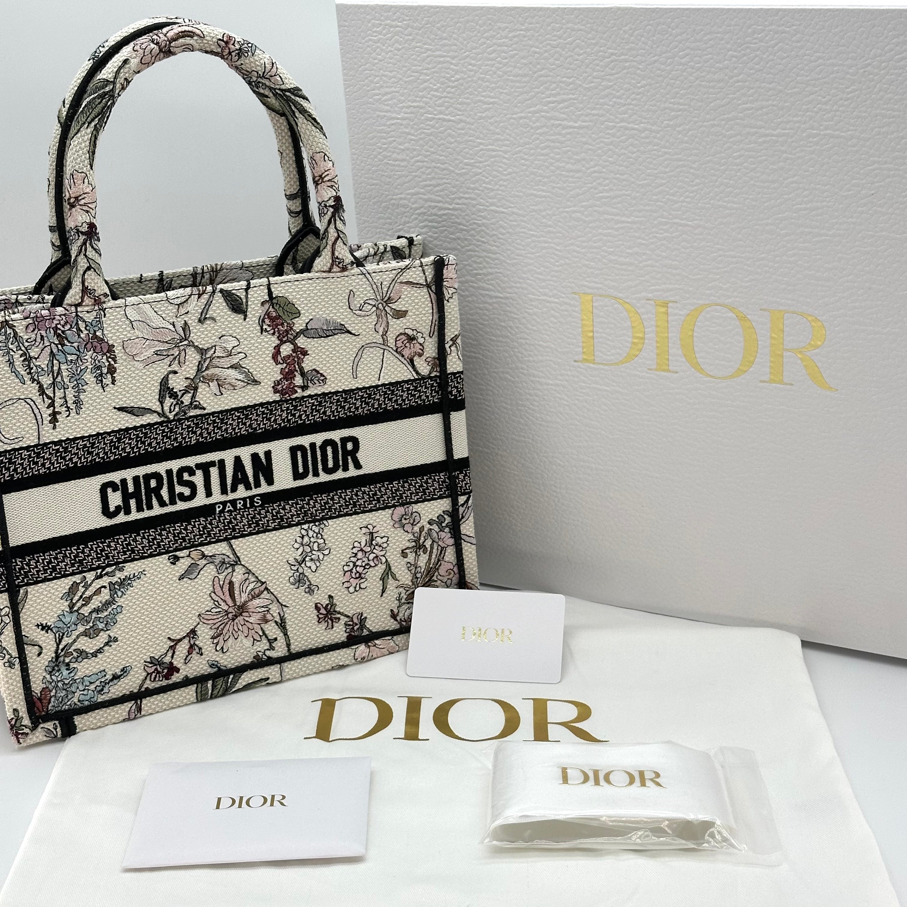 Christian Dior Book Tote canvas Handbag Small