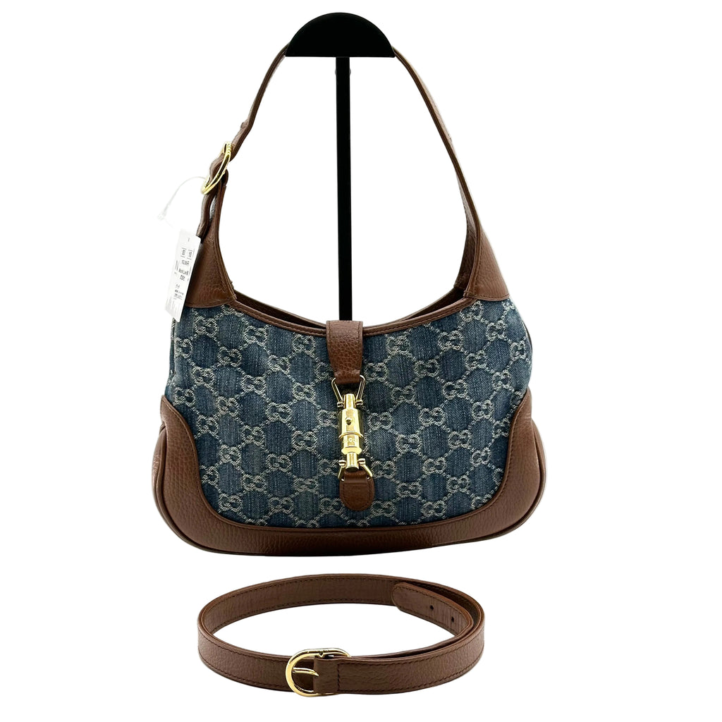 Gucci Burgundy GG Supreme Jackie 1961 Small Shoulder Bag