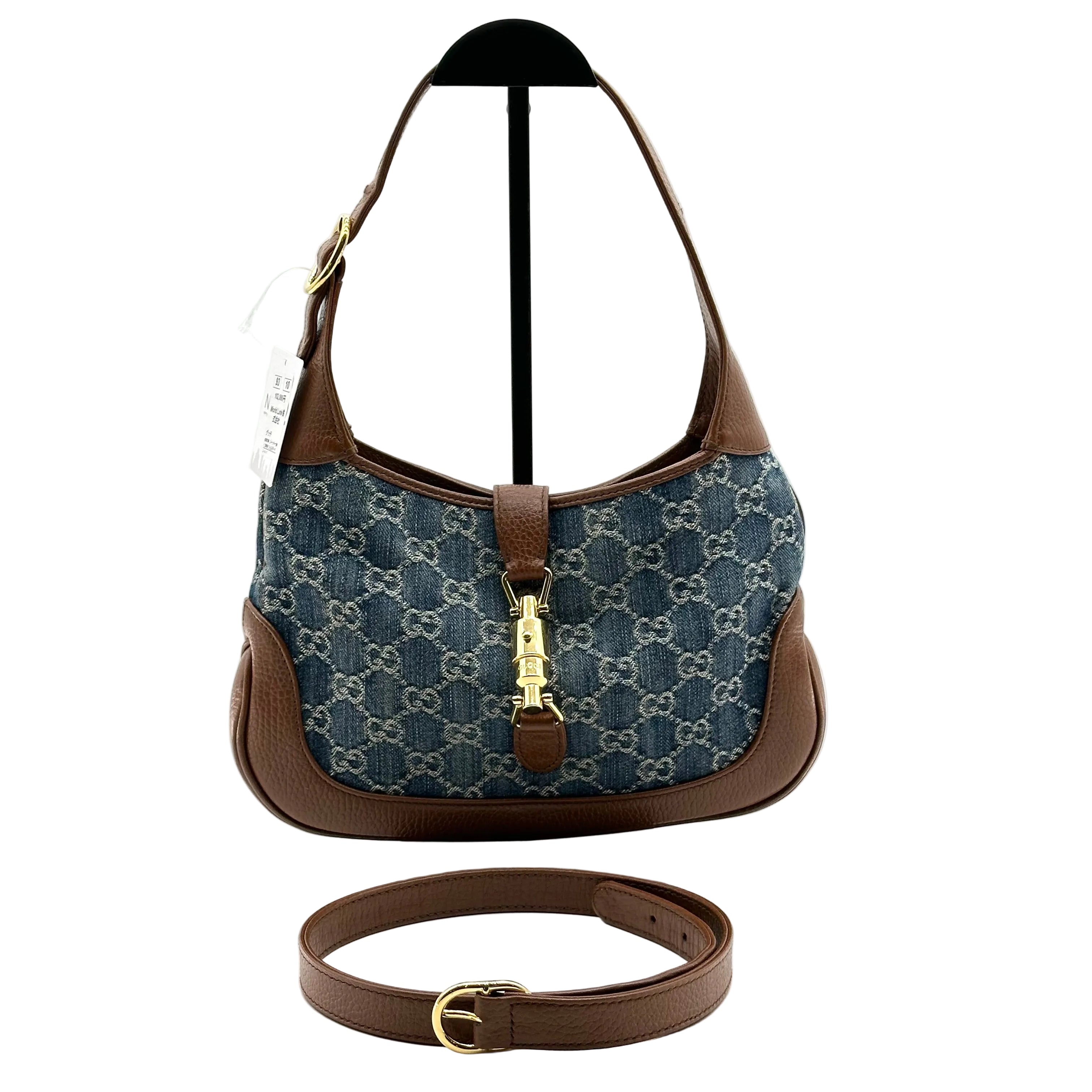 Gucci Burgundy GG Supreme Jackie 1961 Small Shoulder Bag