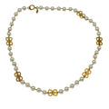 Chanel Coco Mark Gold Pearl Necklace