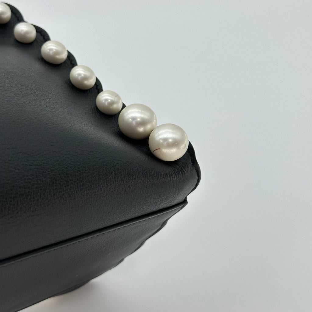 FENDI Peekaboo Handbag Shoulder Bag 2WAY Pearl