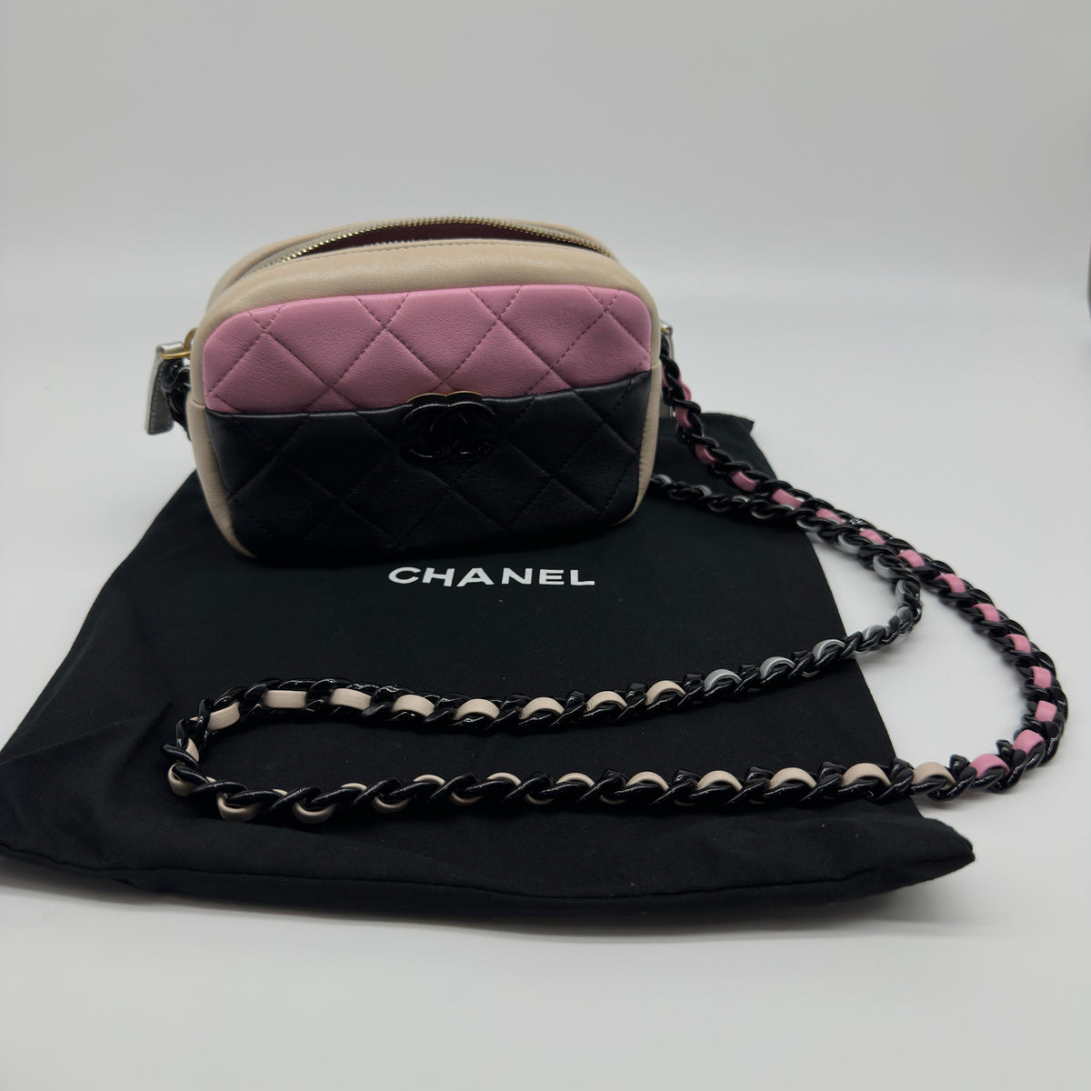 Chanel Quilted Lambskin Mini Camera Multicolor Shoulder Bag
