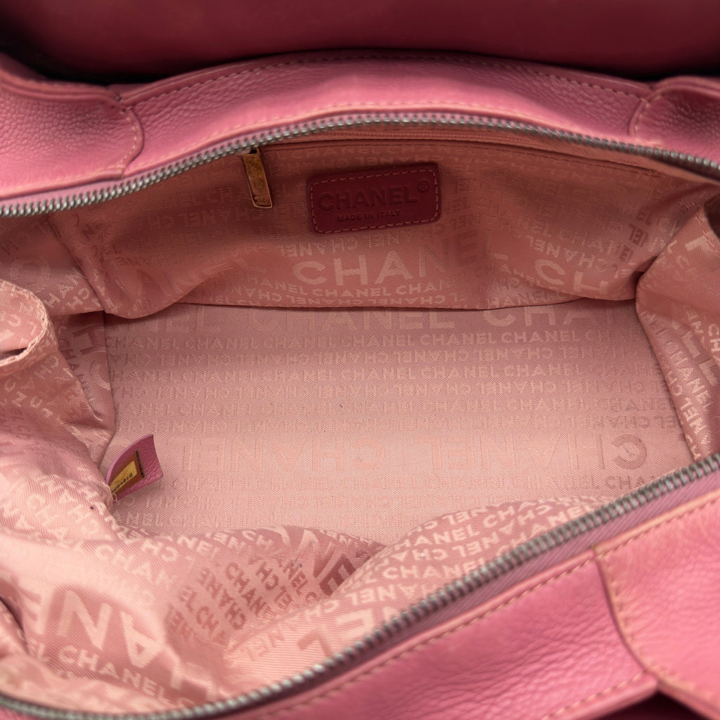 Chanel Choco Bar Caviar Leather Pink Handbag