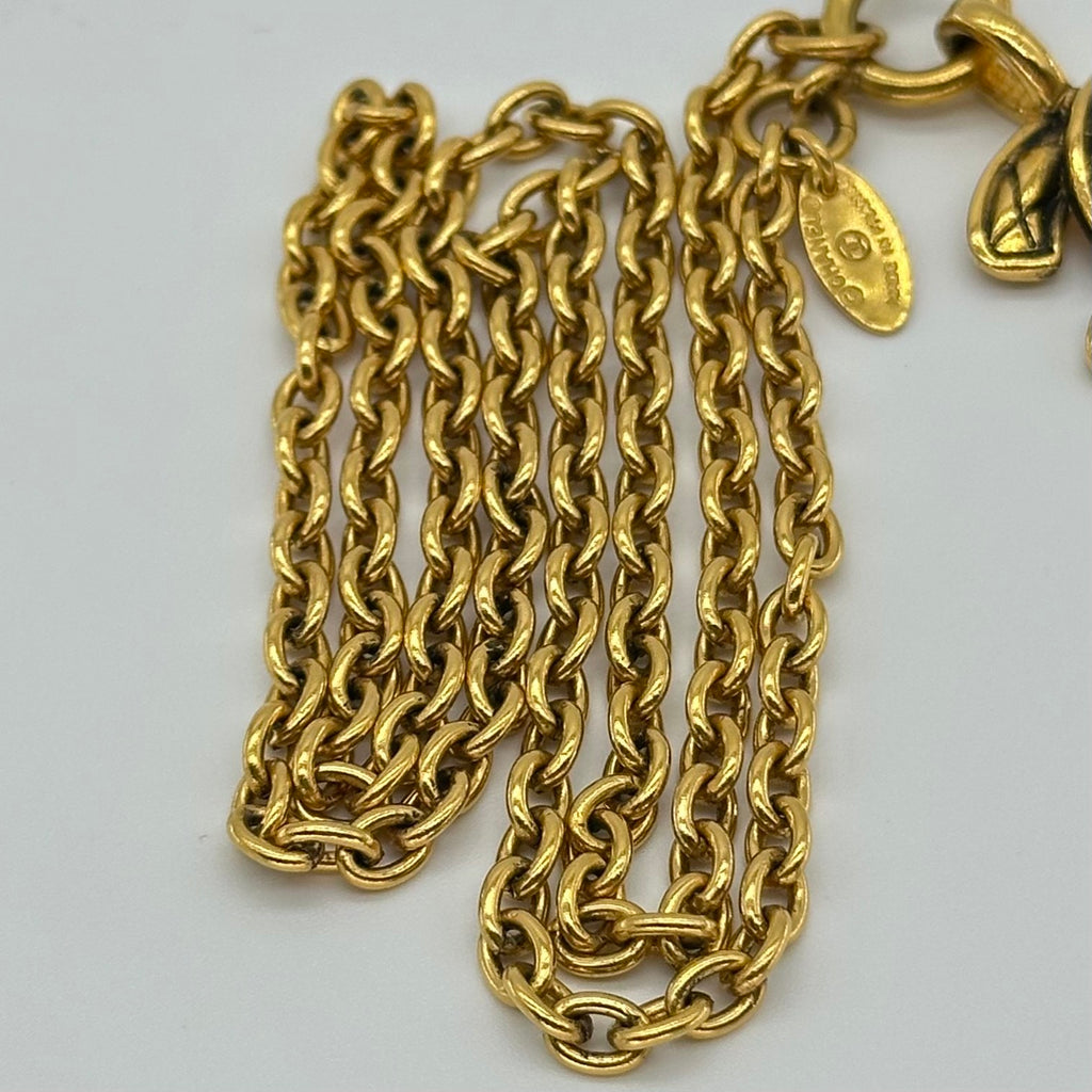 Chanel Matlasse Vintage Cocomac Necklace gold