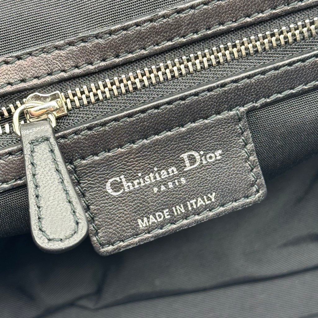 Christian Dior Cannage Leather Chain Tote Bag Black