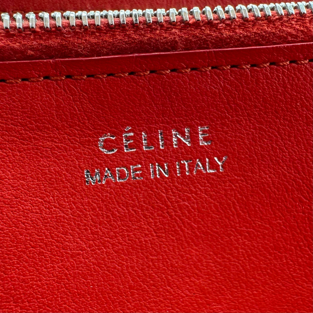 Celine Long Wallet Beige Leather Zip