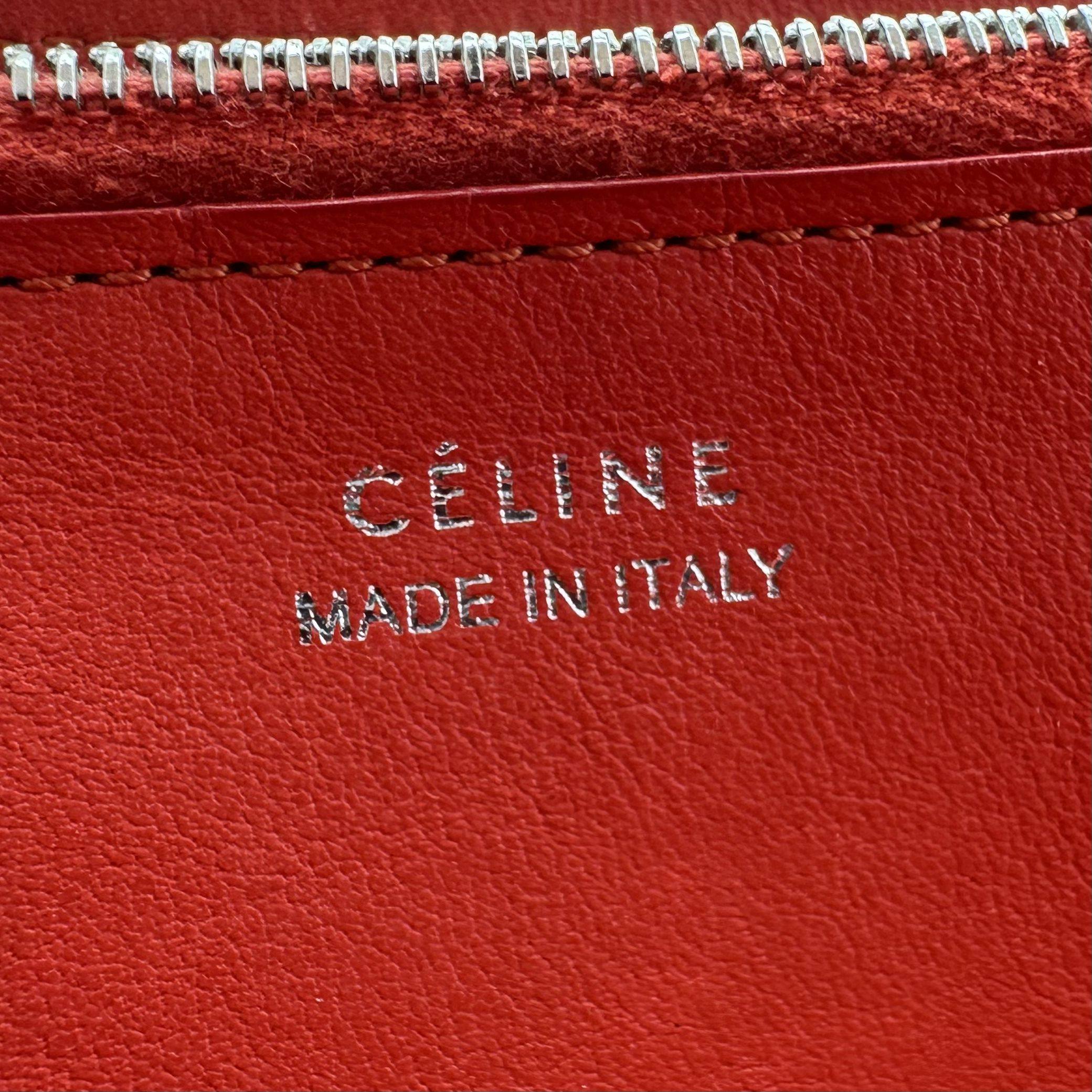 Celine Long Wallet Beige Leather Zip