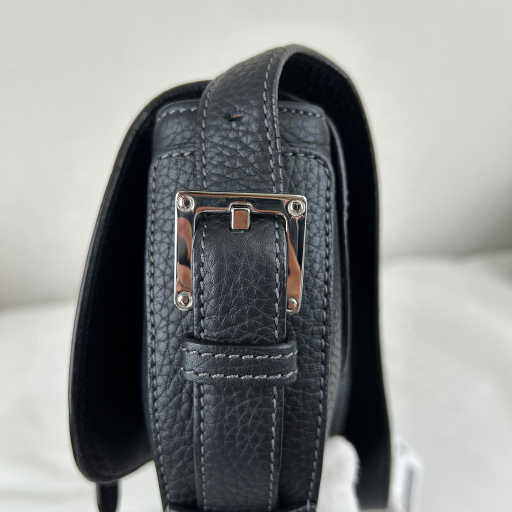 Loewe Vintage Leather Shoulder Bag Handbag Black