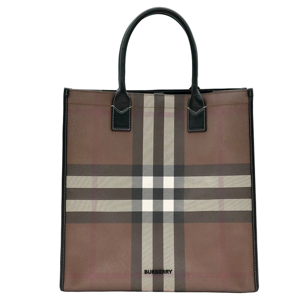 Burberry Denny Classic Check 2Way Tote Shoulder Crossbody Bag