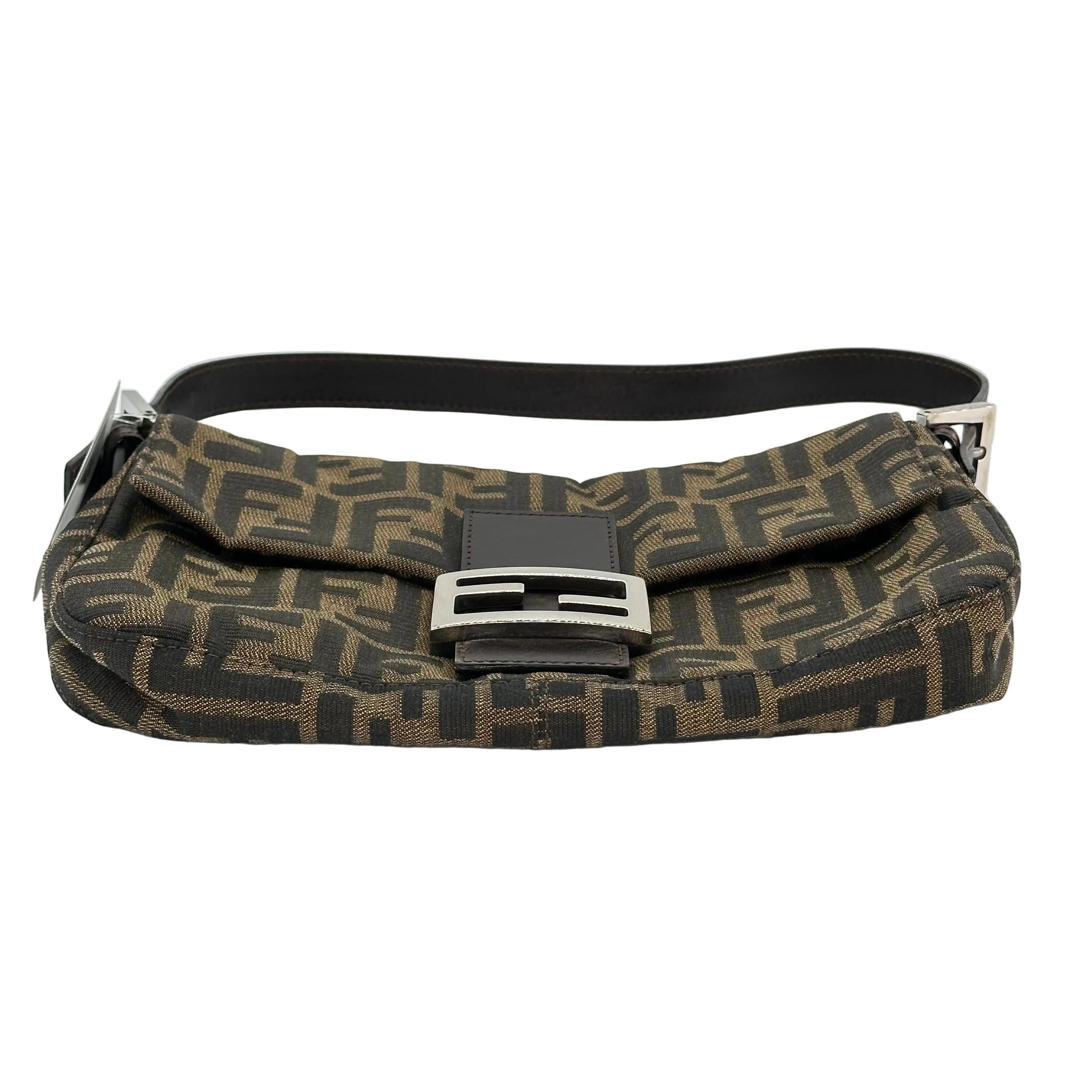 FENDI Zucca FF Logo Mamma Baguette Shoulder Bag Vintage