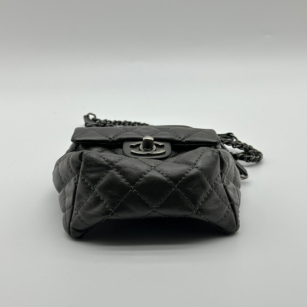 Chanel Quilted Leather Black Chain Shoulder Bag
