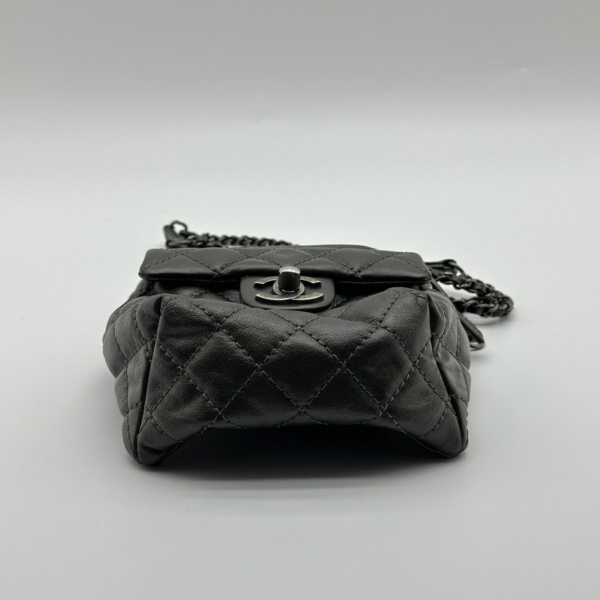 Chanel Quilted Leather Black Chain Shoulder Bag