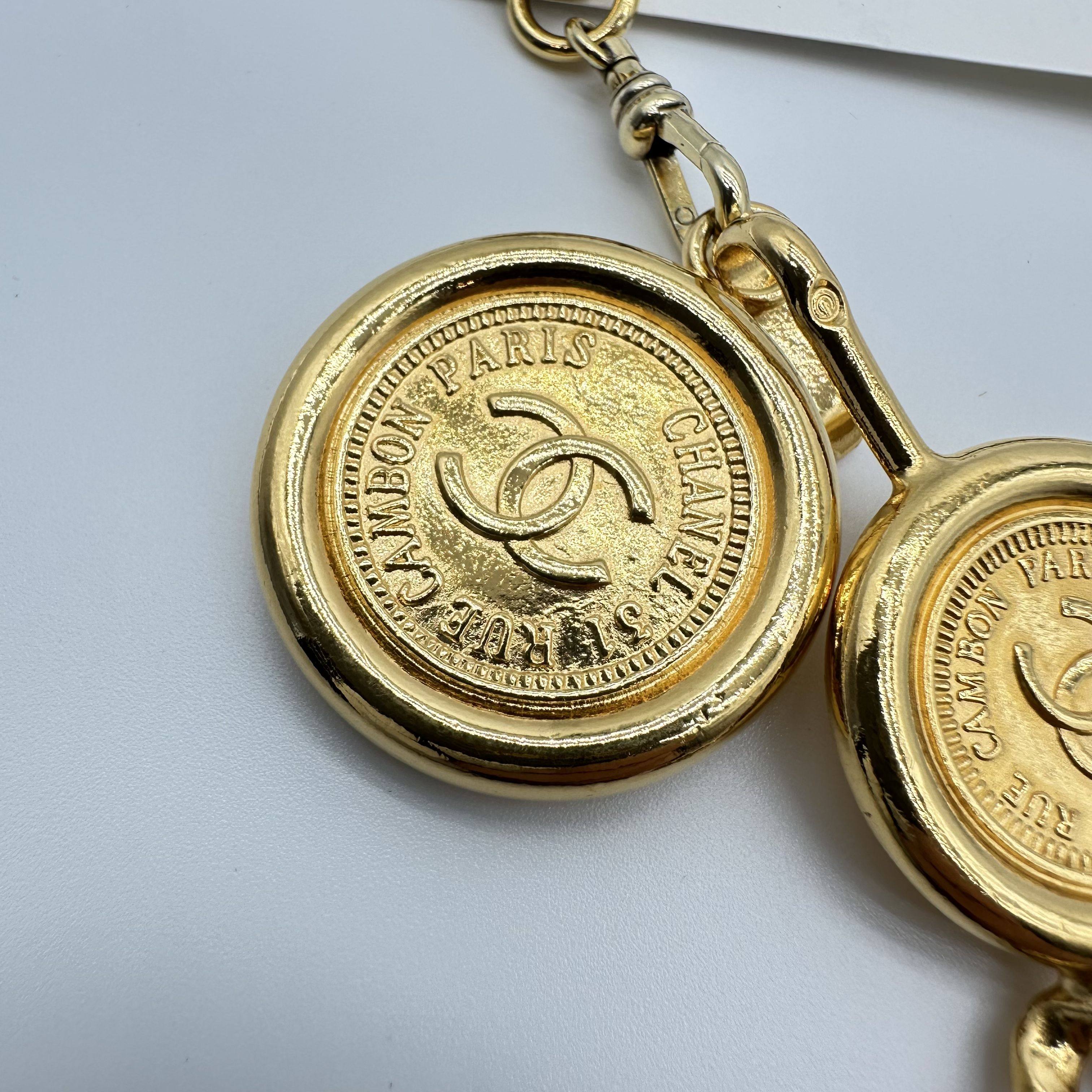 Chanel Vintage Chain Coin Belt Gold