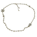 Chanel Double C Pearl Sweater Chain Necklace