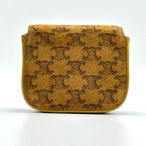 Celine Triomphe Canvas Mini Claude Brown Shoulder Bag