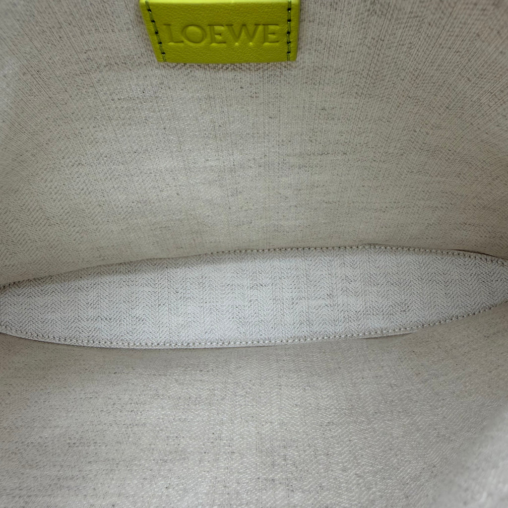loewe mini pouch lime green leather