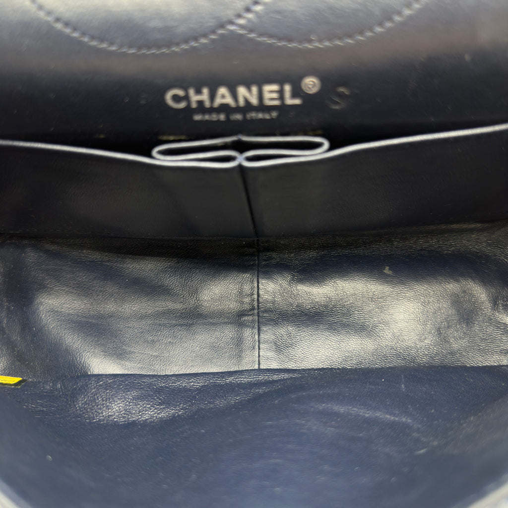 Chanel Quilted Denim Blue Chain Shoulder Bag