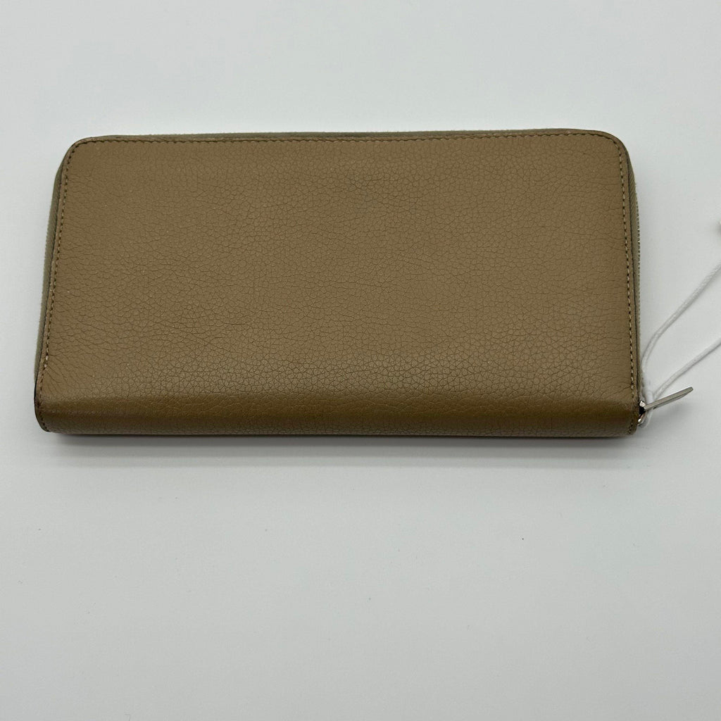 Celine Long Wallet Beige Leather Zip