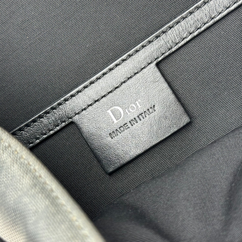 SAC A DOS DIOR HOMME MOTION EN NYLON GRIS ET CUIR NOIR GREY BACKPACK