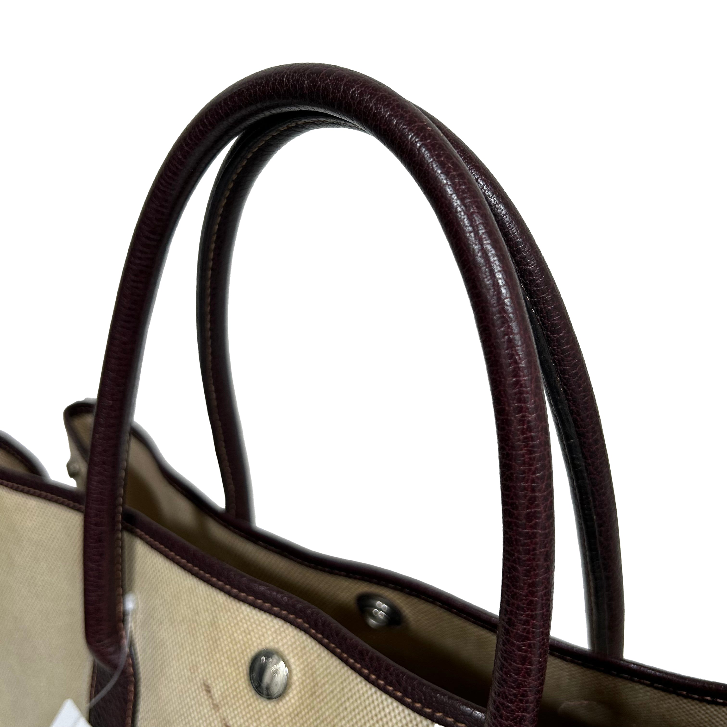 Hermes Garden Party 36 PM Canvas Tote Bag Kapazität Schultertasche