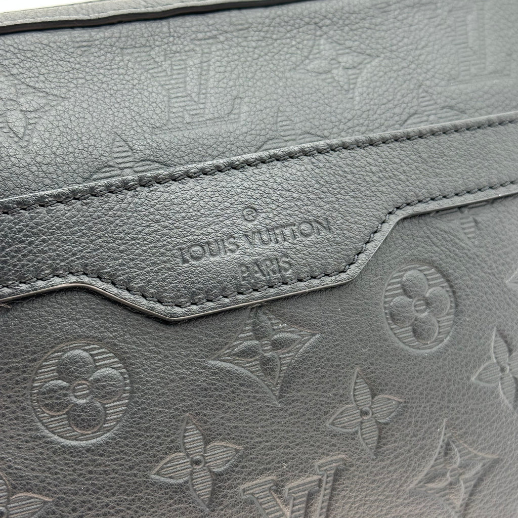 Louis Vuitton Monogram Shadow Trio Messenger M46602 Black with RFID