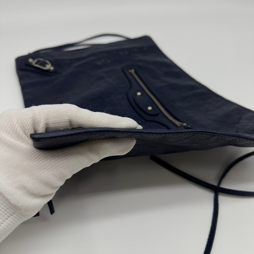 BALENCIAGA Balenciaga Classic Moto Zip-Around Flat Clutch Bag