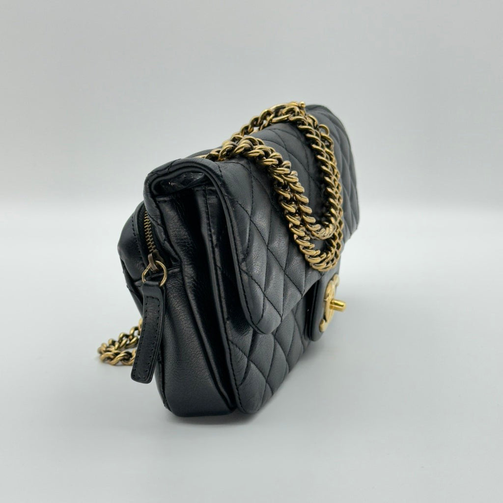 CHANEL A67488 chain shoukder bag ambskin Gold Tone Metal Single Flap
