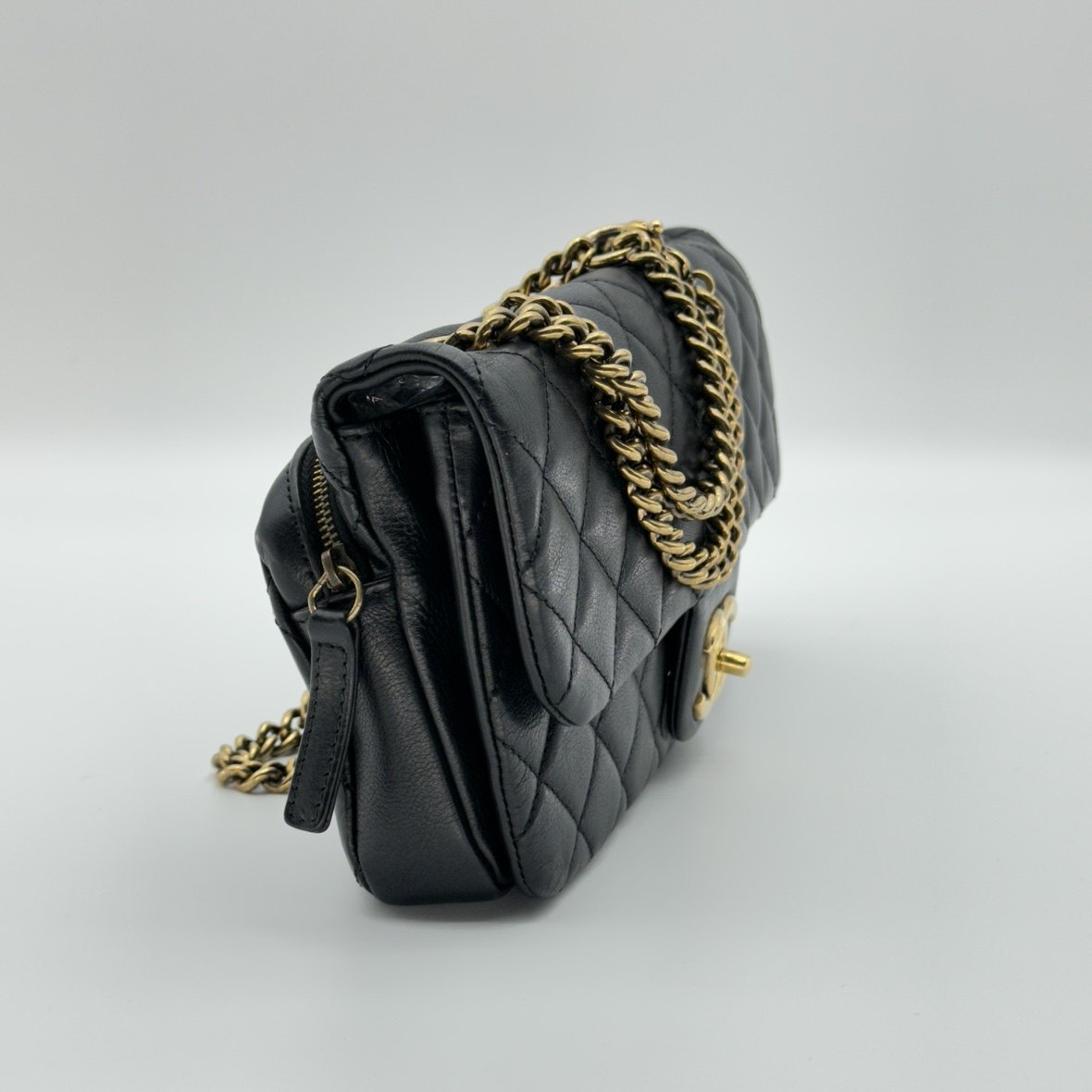 CHANEL A67488 chain shoukder bag ambskin Gold Tone Metal Single Flap