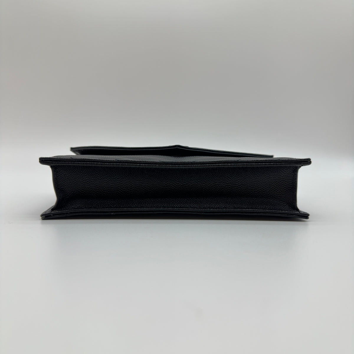 Saint Laurent Paris envelopes Leather Chain Wallet Black 695108