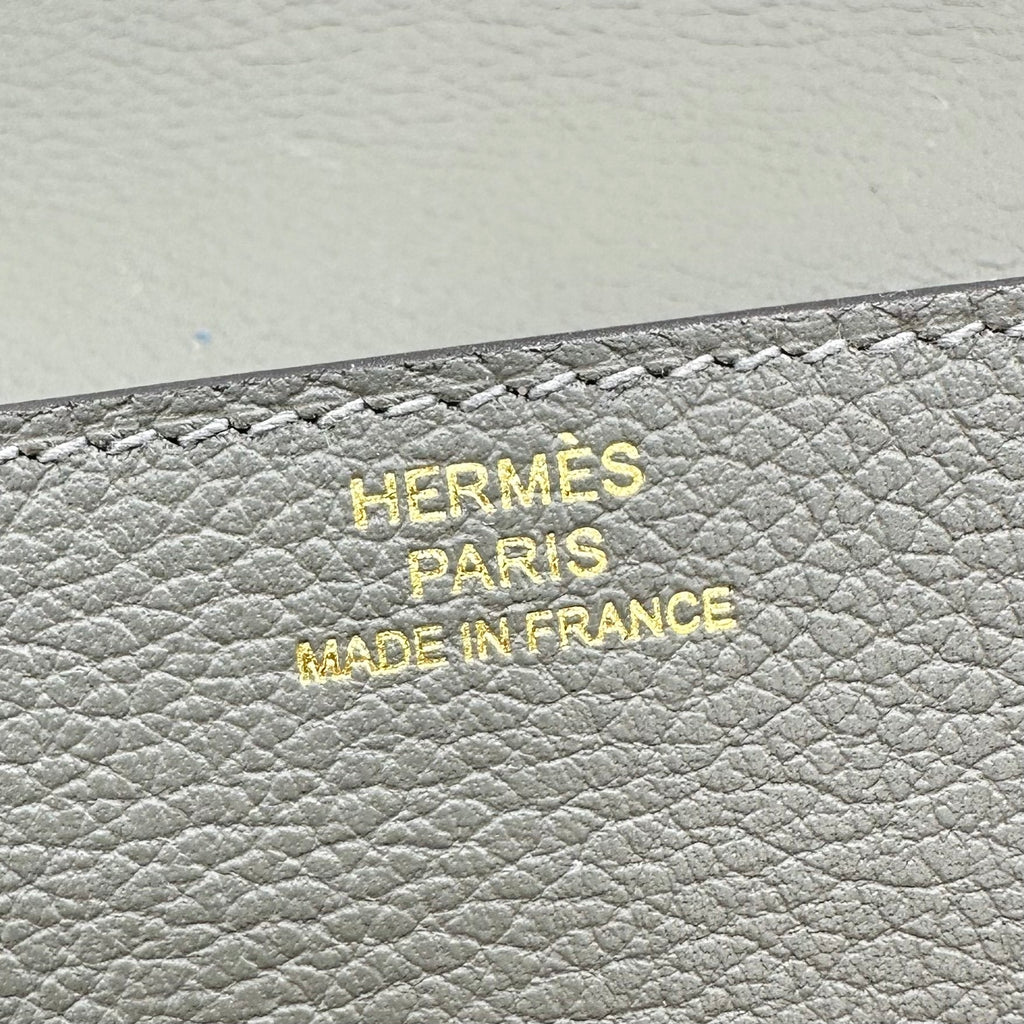 Hermès Roulis Slim Wallet Gris Meyer Evercolor Permabrass Hardware Z Stamp