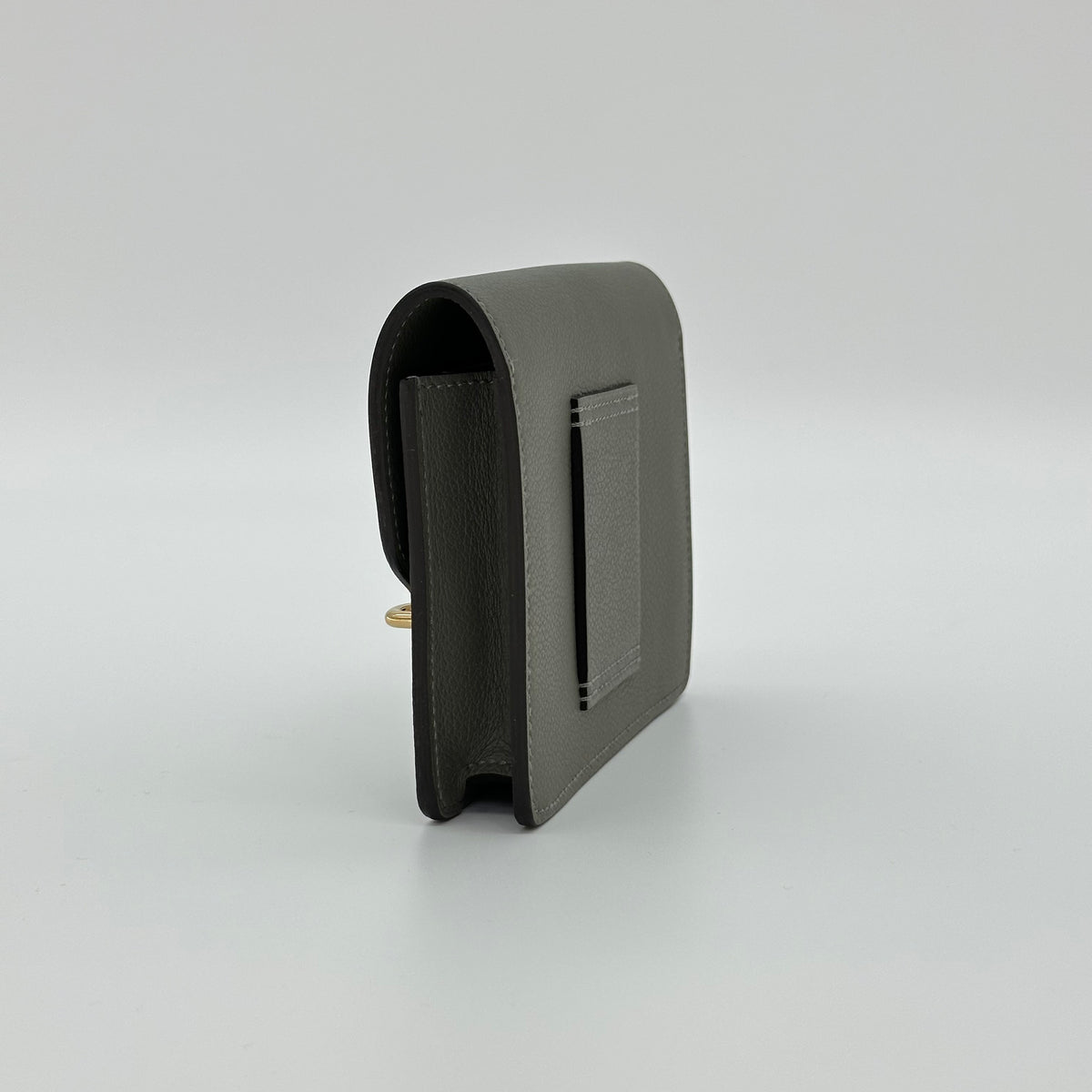 Hermès Roulis Slim Geldbörse Gris Meyer Evercolor Permabrass Hardware Z Stamp